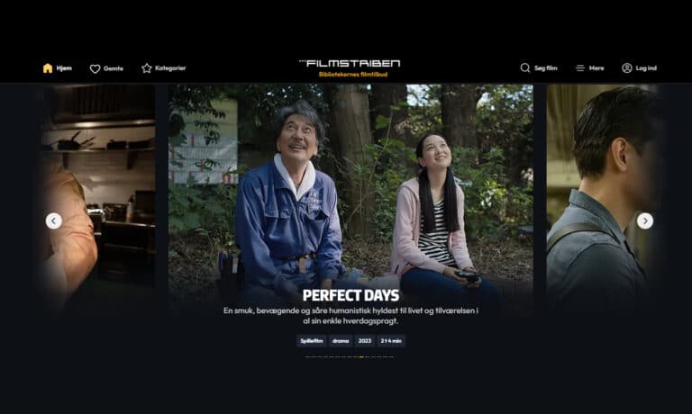 Screendump af Filmstriben